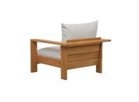 Hamptons 1 Seater Sofa - Oyster and Natural Teak